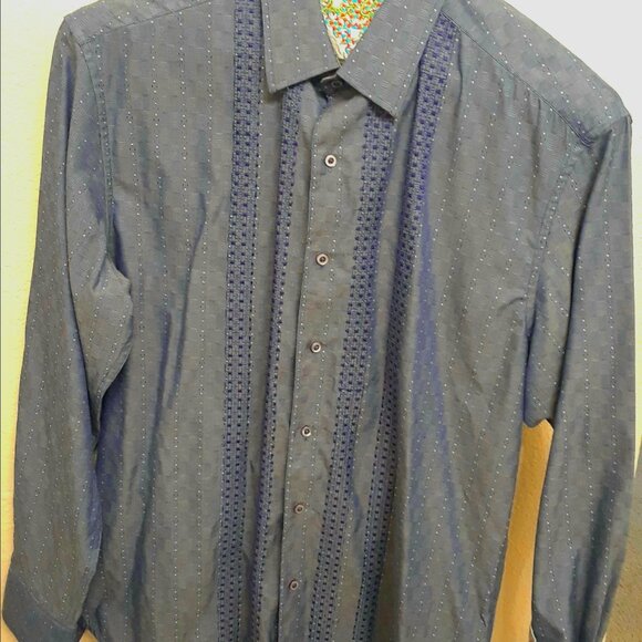 Robert Graham Men's Embroidered Shirt- Size Large- Gently Worn - Picture 1 of 2